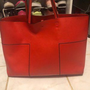 Tory Burch Red Tote Bag